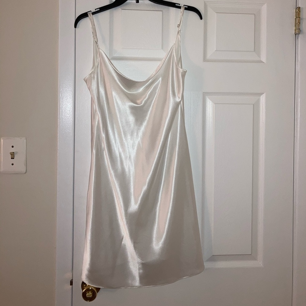 Satin white dress